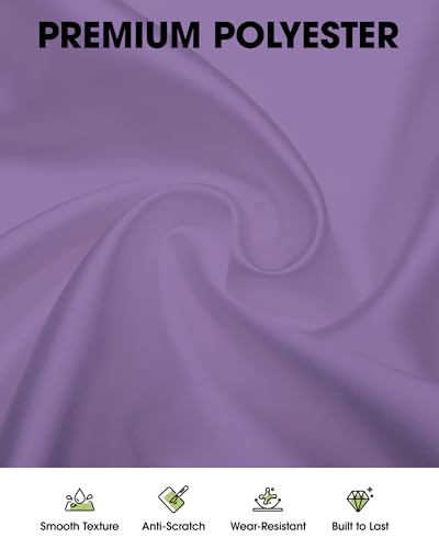 Image of Pureegg Rectangle Table Cloth 60 inch x 102 inch - Durable Polyester Tablecloth Offers Reusable & Washable Protection, Ideal for Outdoor Party, Picnic, Wedding, Banquet and Birthday, 2 Pack, Lavender