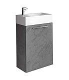 Waschbecken 40 cm breit, 22 cm tief (mit pop up waste)