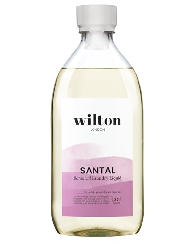 Wilton London Eco Friendly Santal Laundry Liquid 30 Washes - Non-Bio - Plant-based Biodegradable Laundry Detergent - Packed with Essential Oils - Made in UK - 1 Litre