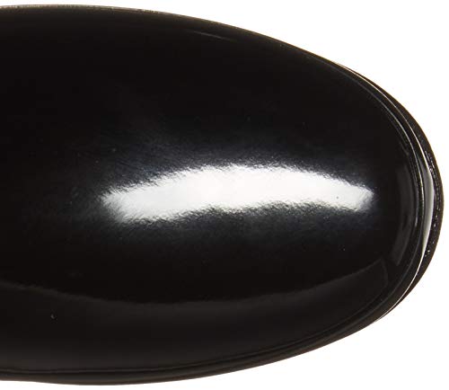 Hunter Refined Gloss Quilt Tall Rain Boots Black 7 M #TOP4