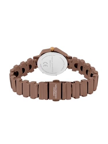 Image of French Connection Mop Brown Hexagonal Dial with Brown Stainless Steel Strap Watch for Womens - FCN0139BRGM