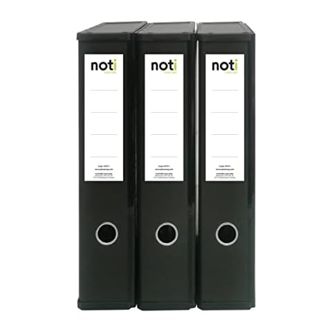 Noti Box File with Spring Clip, Black Cover