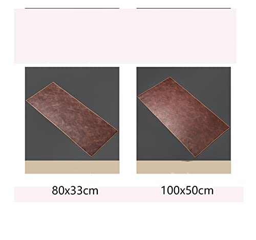 Chemin de table en cuir imperméable napperon marron et coussin de table - 5