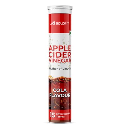 Image of Boldfit Apple Cider Vinegar Tablets With Mother Acv Effervescent Tablets For Immunity, Digestion, Acv Tablets Acv Apple Cider Vinegar Tablet With Cola Flavor-(Pack Of 1) 15 Tablets
