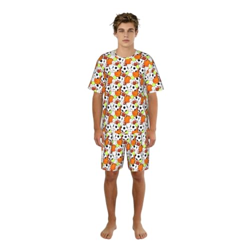 Pyjama homme manches courtes extensible imprimé sport : le vêtement de nuit idéal