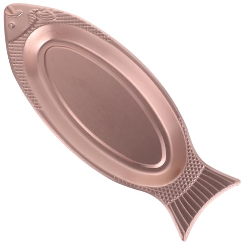 Uonlytech Piatto di Pesce in Acciaio Inox Vassoio Decorativo Forma di Pesce Gadget da Cucina