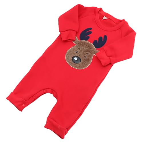 Vêtement hiver bébé avec grenouillère polaire chaude motif élan