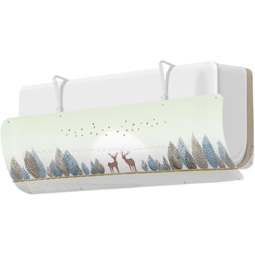 Yubbuio エアコン 風除け エアコン 風よけ 風よけカバー 風の直撃防止 風向きと多角度調整 空調 防止 風よけ板 エアコン (84*23cm,5個) (d)