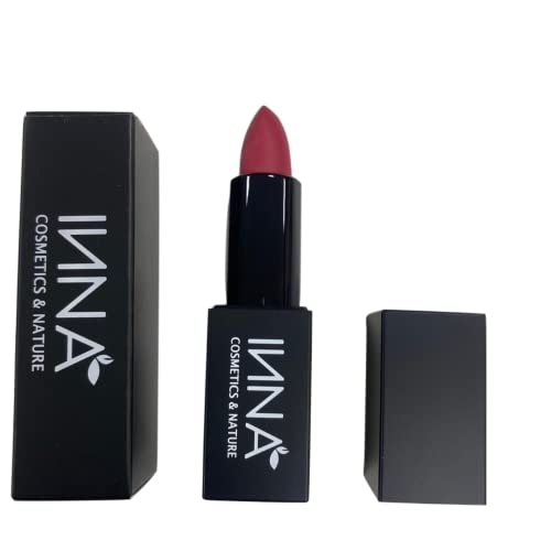 Inna Cosmetics & Nature - Matte Lipstick, Vegan, Gluten Free, Cruelty Free, Non Gmo With Grape Seed Oil, 3.5 G, Nude Blush (Red Love) #TOP25