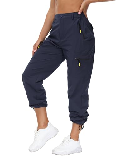 Rapbin Wanderhose Damen Cargohose 2026 Leichte Sommer Outdoorhose Schnelltrockend Atmungsaktiv Trekkinghose mit Taschen