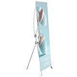 X-Ständer für geschäftliche Außen- und Innenpräsentation, Werbung, tragbares einziehbares Banner für Ausstellungen und Veranstaltungen Silber 5pcs