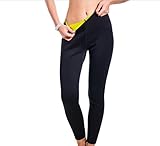 Panegy Neoprene Slimming Long Pants Hot Shaper Pants Thighs Slimmer Waist Trainer Sauna Leggings Thermo Compression Body Suit Pants for Weight Loss Black Tag XL/US M