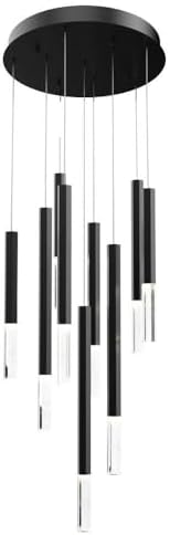 ET2 Diaphane - 32.5 Inch 45W 9 LED Pendant-Black Finish