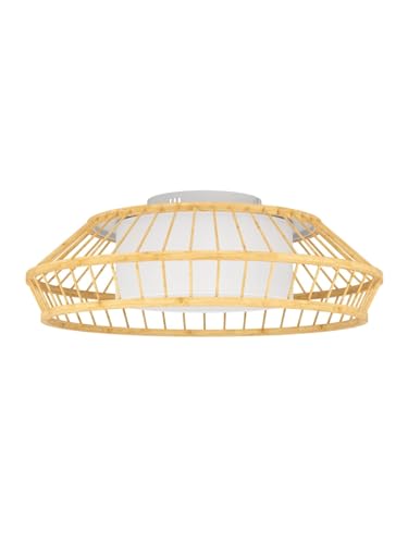 Plafonnier LED RVB design bois et tissu GL1684 Generico