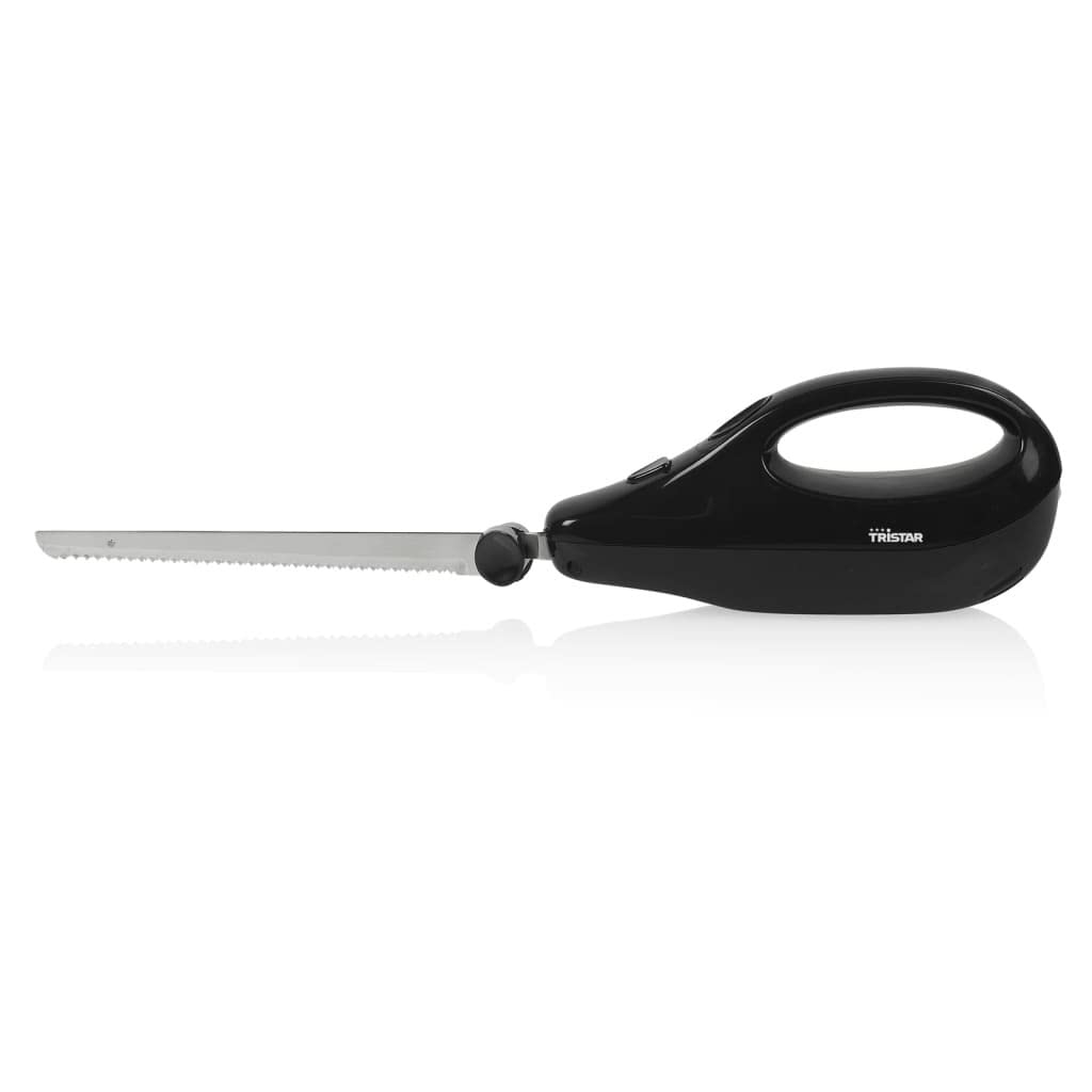 Tristar EM-2107 Cuchillo eléctrico para todo tipo de alimentos, set de 2 cuchillas extraíbles y fáciles de usar y limpiar, sistema de seguridad, 120 W