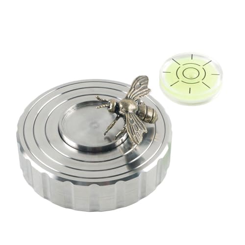 Estabilizador de grabación universal de discos de vinilo tocadiscos de aluminio con abrazadera de aleación nivel estabilizador con peso P9G5