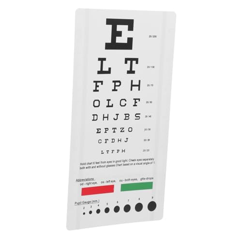 LIFKOME Eye Exam Chart Set PVC Testing Chart for Home Use User Friendly Eye Tester with Multiple Designs for All Ages and Reliable