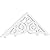 Ekena Millwork GPP036X006X100ATH Athens Architectural Grade PVC Gable Pediments, 36"W x 6"H x 1"P (4/12) Pitch