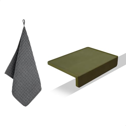 watchget Espresso Tamping Mat Coffee Tamper Mat Olive Silicone Food Grade Pad 8Inch X 6Inch Coffee Tamp Station Espresso Accessory Dustproof Waterproof and Heat Resistant