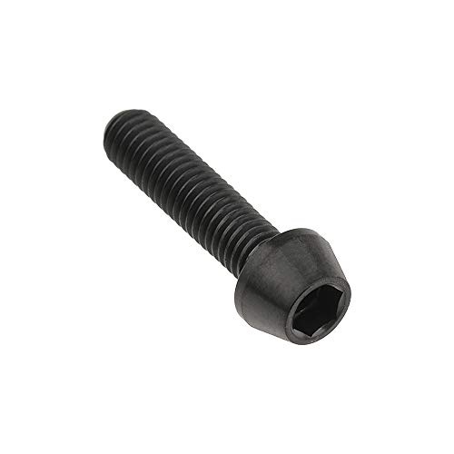Image of Titanium Ti Bolt M5x9 16 18 20 25 30 35 40 45 50 55 60mm Tapered Head Screws Pack of 4 (M5x20mm, Black)