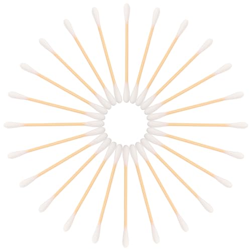 Baluue 200pcs Bamboo Swabs Pointed Tips for Makeup Hygiene Cleaning Multipurpose Beauty Tool Easy Storage