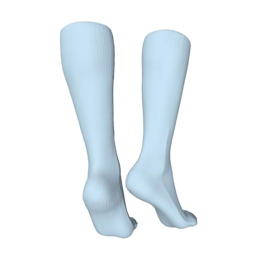 Socks,Light Pastel Plain Baby Blue Solid Color Socks for Women Mens Running Socks Soft Warm Long Socks Compression Socks Hiking Socks 20in2