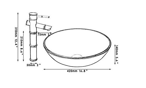 Lavabo en verre peint à la main Gowe pour remplacer une vasque blanche terne de bain - 2
