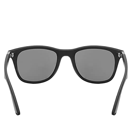 Piranha Rhett Unisex Classic Sunglasses with Matte Black Frame and Smoke Gray Lens3