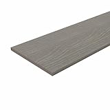 NewTechWood Fascia 0.6 in. x 11.22 in. x 1 ft. Rustic and Wood Grain Composite Decking Board Sample (Roman Antique)
