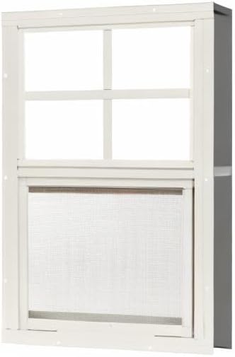Miniatura 11 de Ventanas de cobertizo de 14 x 27 pulgadas (paquete de 1)  Ventanas corredizas con vidrio templado y pantallas  Montaje empotrado, marcos de aluminio