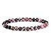 Produktbild J.Fée Stein Armband Naturstein Echt Heilendes Edelstein Perlen Armband 6mm Echtes Stein Armband Schwarze Linie Rhodochrosit Armband Geburtstag Jahrestag Schmuck Armband Geschenk für Frauen Männer