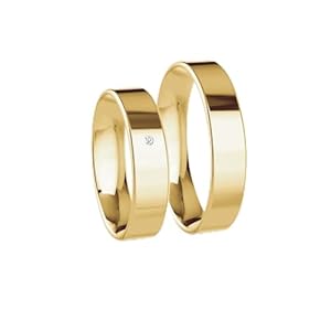 Verlovingsringen, trouwringen, partnerringen, 2 ringen, in 333 goud, MET PROFIEL KEUZE * Klassieke ringen (profiel 13)