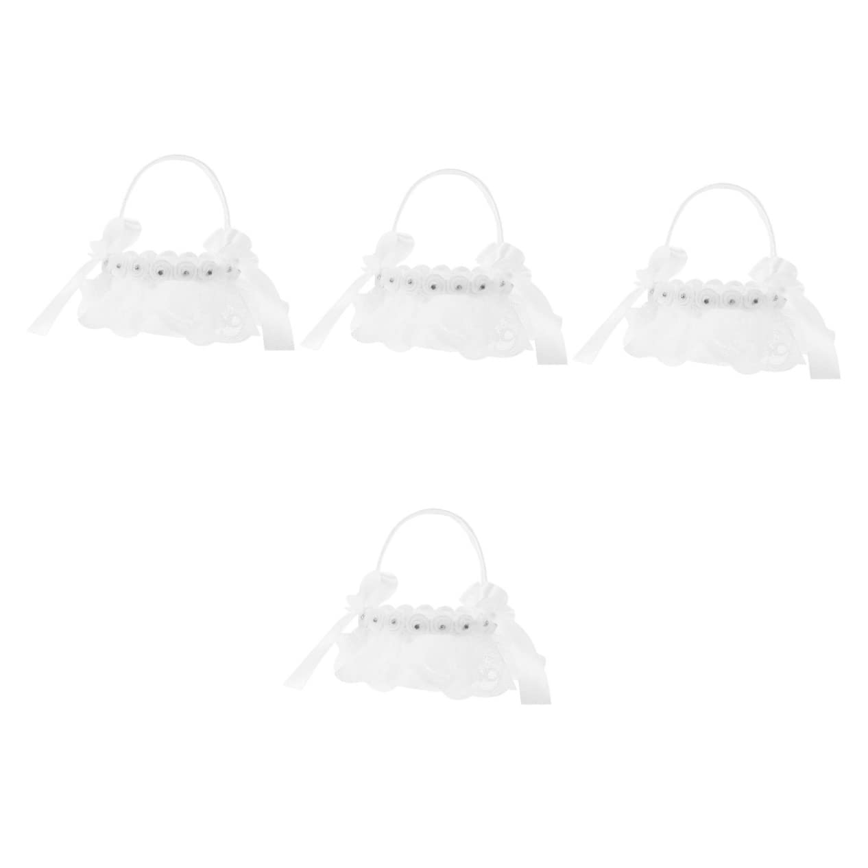 Alipis 4stücke Blumenkorb Für Blumenmädchen Kleine Handtasche Für Hochzeitsblütenblätter Romantische Deko Für Hochzeiten Und Feierlichkeiten Für Rosenblüten Süßigkeiten Und