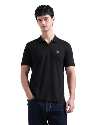 Image of Flying Machine Men's Regular Fit Polo T-Shirt | Self-Design Pattern