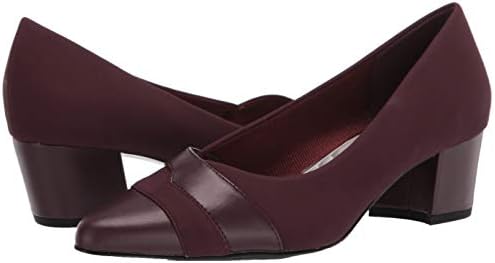 Easy Street womens Pump, Burgundy Suede, 6.5 Narrow US | Image 6