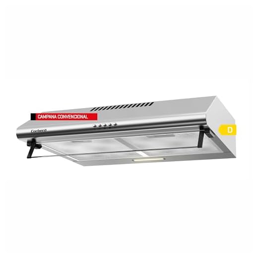 Corbero - Campana Convencional 60 cm | SELATI640X | Caudal 400 m3/h | Inox | 191,5 W | 3 Velocidades | 2 Filtros Aluminio | Filtro Carbon | Eficiencia Energética D, Inox