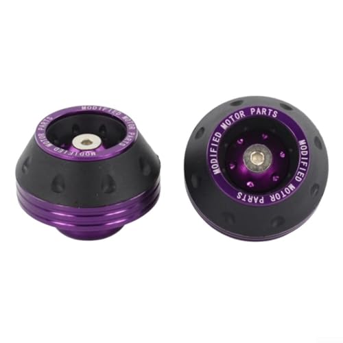 Spelonify Curseurs d'essieu de fourche avant de moto habituels en alliage - Protections de roue de scooter - Décorations anti-chute - Protection de cadre de course pour moto (violet)
