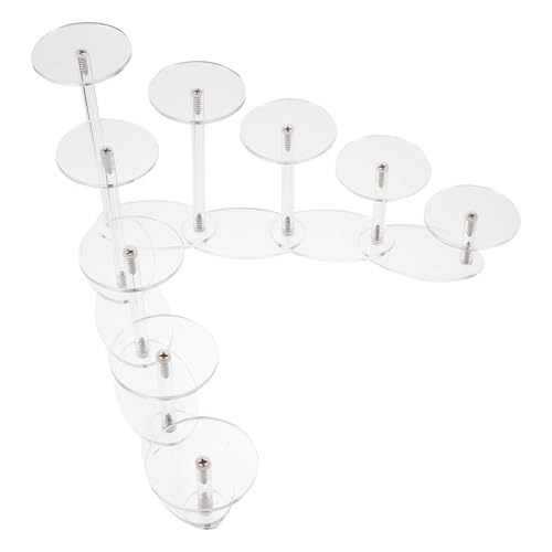 BESPORTBLE Estante Organizador Acrílico Transparente de 9 Niveles Tipo Escalón Ajustable y Multifuncional para Exhibición y Almacenamiento de Joyas Pendientes y Accesorios Pequeños