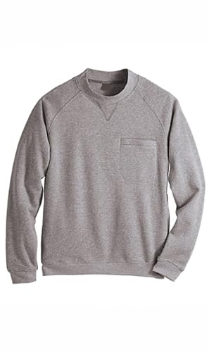 Mens 3-Pocket Fleece Sweatshirt With Raglan Seams And Tagless Neck4