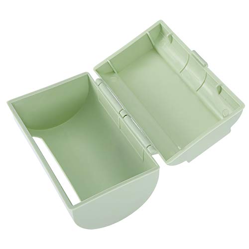 Image of Qiilu Trash Bag Storage Box Back Adhesive Wall Mount Trash Garbage Plastic Bag Storage Box Organizer Blue (Green)