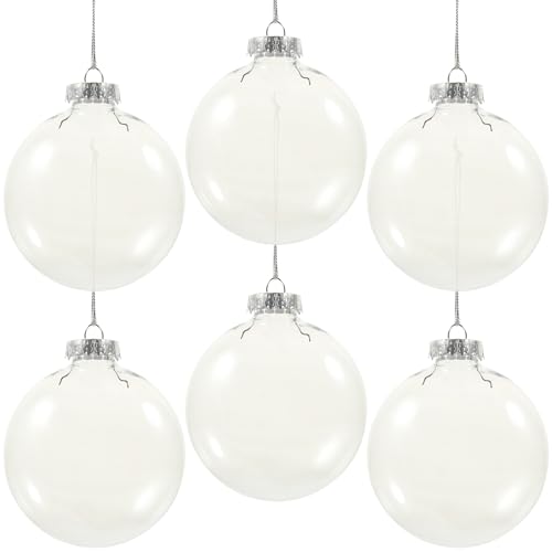 Boules transparentes rechargeables plates 10cm avec surface lisse pour bricolage
