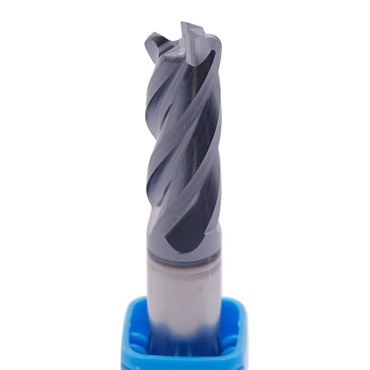 Miniatura 6 de Fresa de extremo de radio de esquina de carburo sólido de alto rendimiento, revestimiento AlTiN, radio de esquina de 0.060 pulgadas, 4 flautas,