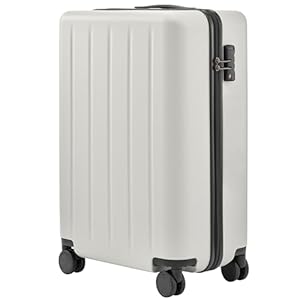 Hardside 20-Inch Carry on Luggage, Spinner Suitcases Airline Approved with Wheels, Lightweight Luggage with TSA Lock, 22 X 14 X 9 Inches (Solid White, Danube Plus)