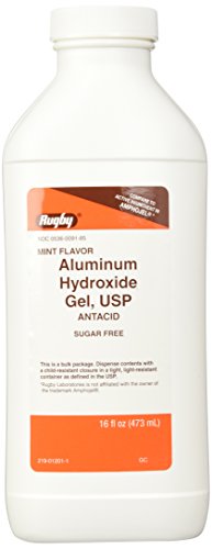 Aluminum Hydro Gel, USP 320mg/5mL 473mL per Bottle Generic for Amphojel PACK of 2 Total 946 ML (2)