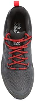 Jack Wolfskin Men's Force Striker Texapore Low Hiking Shoe Boot, Phantom/Red, 9 | Image 1