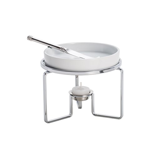 Réchaud para Queijo de Aço Inox com Faca Rojemac Branco