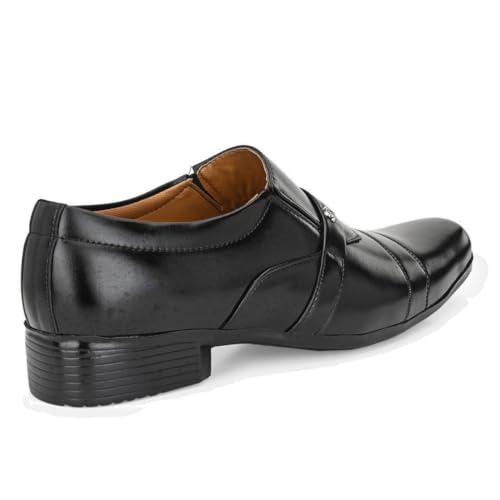 Image of Leatherkraft Round Toe Formal Slip-On Shoes