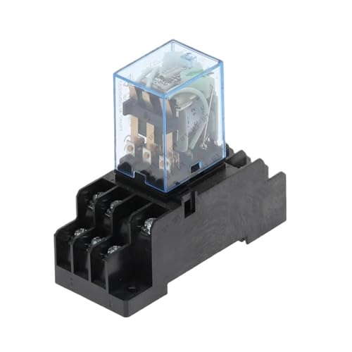 Relé electromagnético HH53P MY3NJ de 11 pines con base de conexión AC 24V