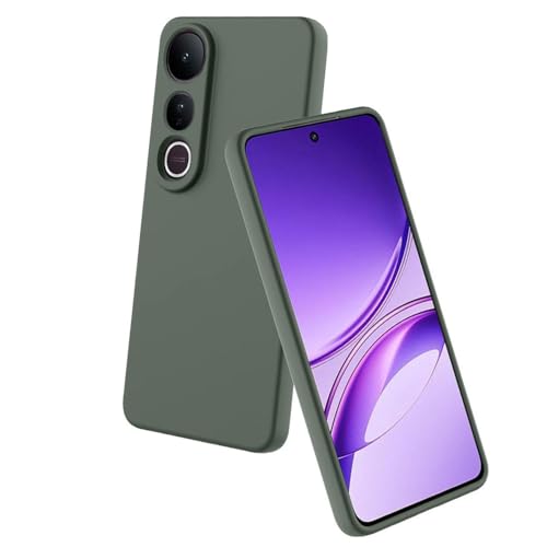 Image of Back Cover for Vivo V50 Lite 5G / V50 Lite 4G | Full Camera Protection | Premium Liquid Silicon Case | Flexible Bumper Case for Vivo V50 Lite 5G / V50 Lite 4G (Military Green)