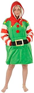 Mr Crimbo Christmas Hoodie Blanket Adults Oversize Sherpa Fleece Top One Size - Elf